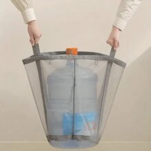 1 件大容量透明洗衣篮，可折叠脏衣服收纳篮，家用、厨房、清洁用品洗衣篮、洗衣篮、浴室收纳篮、篮子、收纳篮、可折叠洗衣篮 - 彩色 - 查看 3