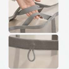 1 件大容量透明洗衣篮，可折叠脏衣服收纳篮，家用、厨房、清洁用品洗衣篮、洗衣篮、浴室收纳篮、篮子、收纳篮、可折叠洗衣篮 - 彩色 - 查看 7