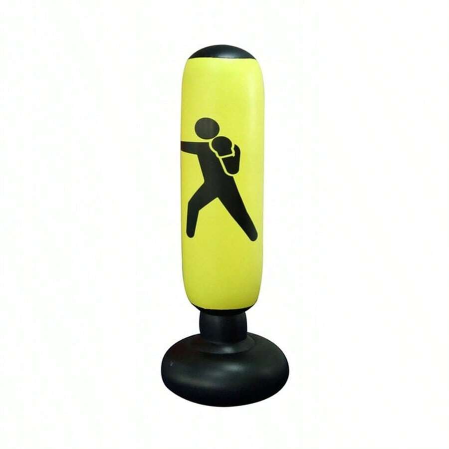 Thickened Digital Target Standing Punching Bag, Inflatable Punching Column For Home Fitness, Boxing, Stress Relief - Yellow - View 1
