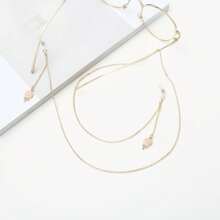 1 件男女通用金色水晶糖果吊坠项链链眼镜链，休闲度假 - 金色 - 查看 3