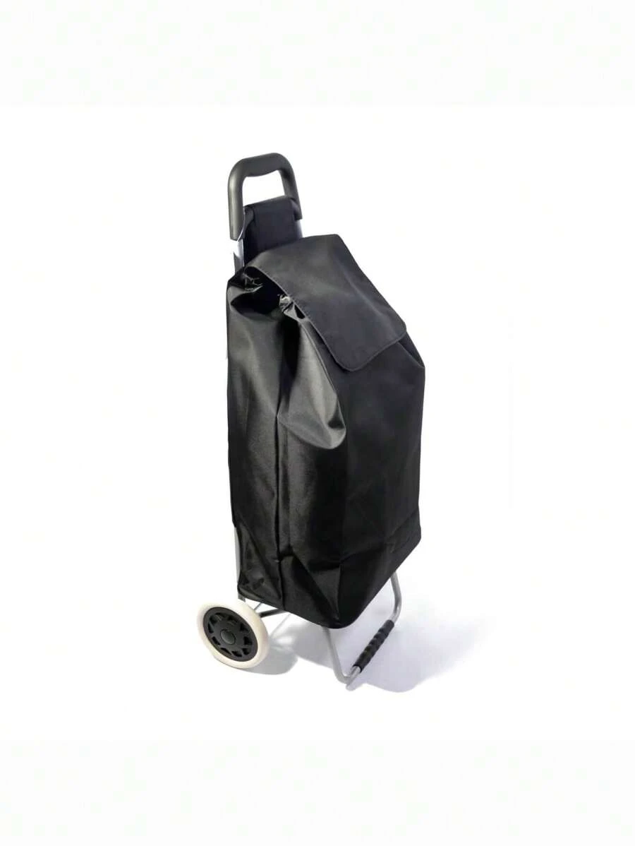 Shopping Trolley, Waterproof, Wear-Resistant, High Quality, With Soft Wheels, Made Of Premium Oxford Fabric, Available In Multiple Colors, 95 X 24 X 32cm, MAX WEIGHT SUPPORT 50KG - Black - View 1