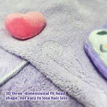 Miniso 1pc Sanrio Kuromi 3D Anti-Bacterial Hair Drying Cap, Super Absorbent Material, Washable 100 Times, Cute Cartoon Design, Perfect For Daily Use, Hair Drying Cap/Towel - Purple - View 4