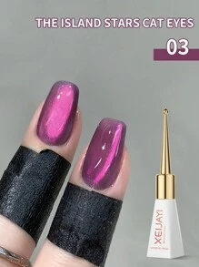 XEIJAYI 1瓶10毫升The Island Stsrs猫眼反光凝胶指甲油，8种颜色可选，闪亮，可卸除UV/LED灯 - 非常适合在家或美甲沙龙进行DIY美甲 - 不含磁性棒