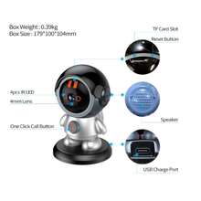 Cámara Interior, Cámara Robot WiFi 1080P para Segurid ad en el Hogar, Cámara para Mascotas, Monitor para Bebés con Aplicación, Cámara Giratoria Inteligente con Detección - Gris - Ver 10