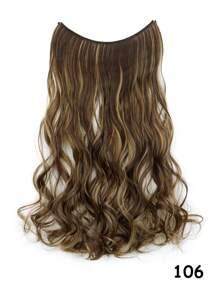 Synthetic Long Wavy Clip-In Hair Extensions, Brown Faux Fiber Wig, Natural Hair Texture, Suitable For Women, Heat Resistant, Halloween And Christmas Promotion - Multicolor - View 10