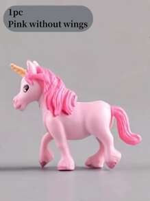 4pcs/Set Colorful PVC Pegasus Cute Model, Cartoon Character & Succulent Plant Assembly Decor, Party Decoration & Gift - Multicolor - View 11