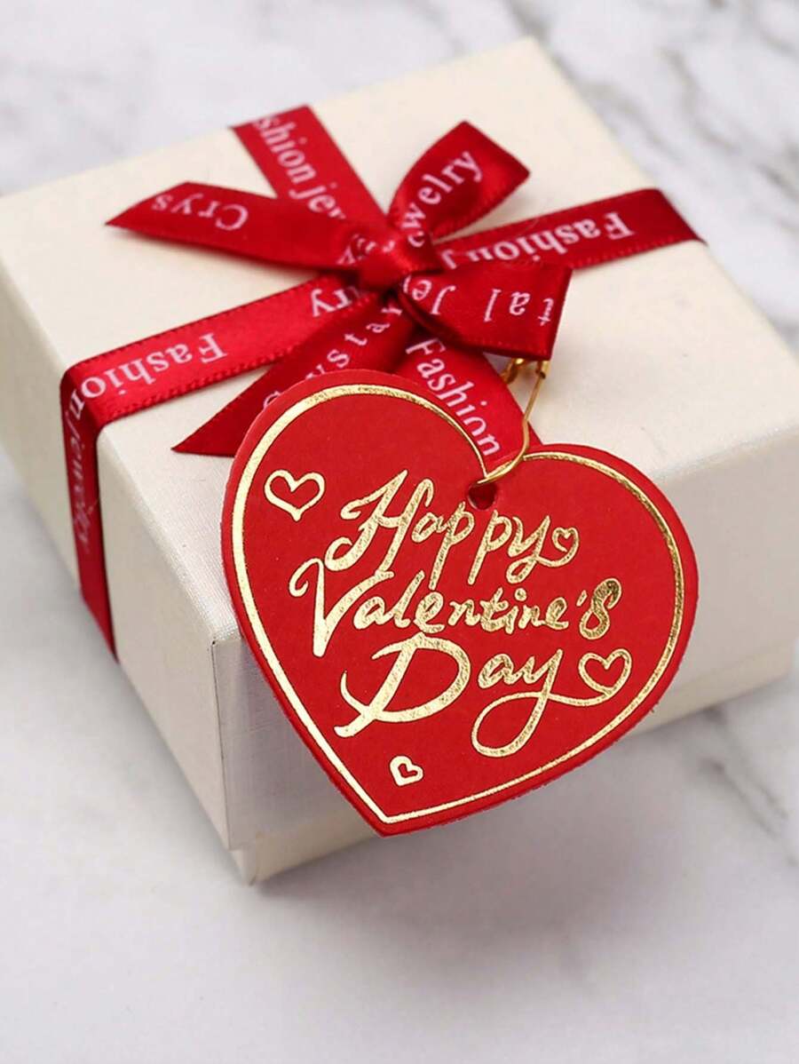 20/30/50pcs Gold Foil Heart Shaped Card Box, Package Tag [No Food Contact], Holiday Gift Decor Packaging Pendant, Suitable For Wedding, Holiday Party, Valentine's Day Favor Packaging Tag