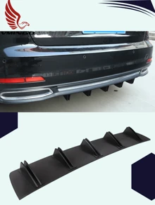 Spoiler Difusor Doble Trasero Universal 5 Aletas Auto Facia Bumper Vmingo México - Negro - Ver 3
