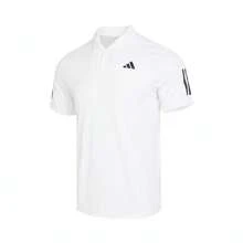 Adidas 男士 CLUB SMU3S POLOPOLO 针织翻领短袖T恤 TIS2295 - 白色 - 查看 1