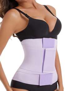 3pcs Adjustable Hook And Loop Waist Trainer Belt, Sports Corset Band For Postpartum Body Shaper - Multicolor - View 7