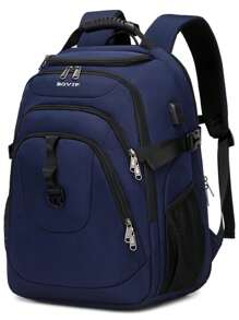 旅行露营背包、防水商务电脑背包、户外运动徒步背包、实用背包 - 寶藍色 - 查看 11