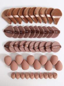 化妆工具 5/10/20/30/60 件套装，粉底混合美容海绵，完美液体、乳霜和粉末，多色化妆海绵，无乳胶干湿粉底化妆海绵，适合所有皮肤类型。由超柔软天鹅绒制成，专为轮廓、眼睛和角落设计，化妆海绵粉底混合容器。包括气垫粉扑、非乳胶混合海绵和用于液体粉底、粉末、遮瑕膏的化妆海绵。 - 彩色 - 查看 3