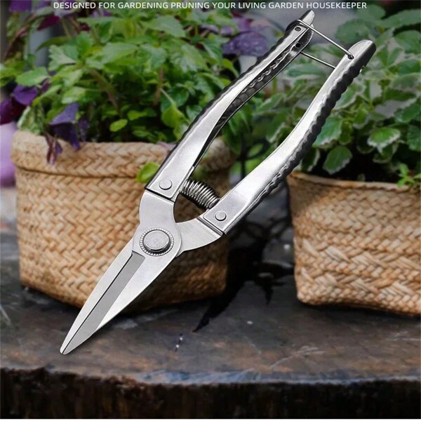 Tijeras de acero inoxidable para jardinería, tijeras de podar para ramas de plantas, árboles frutales y flores, herramientas de mano, tijeras de bonsái y para floristería