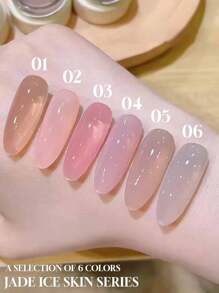 15毫升半透明裸色指甲油，新款流行美甲底色，玉色、果冻色、裸色、冰透明奶茶色，美甲沙龙专用，DIY美甲 - 彩色 - 查看 1