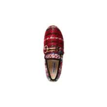 Paxtyn de Steve Madden, Mocasín con cadena deslizante tipo leopardo, Alpargata tipo espadrille - Rojo - Ver 3