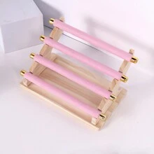 1 件多层天鹅绒珠宝戒指展示架、柜台珠宝展示架、阶梯式木制珠宝和配饰展示架返校