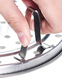 1 件不锈钢蒸盘，加厚隔水蒸架，食物蒸锅架，厨房蒸盘架