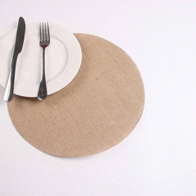 2pcs/4pcs/6pcs/10pcs/12pcs Round Solid Color Heat Insulation Placemats, Restaurant Tabletop Protection Cloth Coasters, Cafe Decorative Lamp Shades Diffuser, 12 Inch Diameter Fabric Light Diffuser Shade - For Table Lamp, Pendant Light (Coffee)