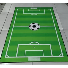1件装运动主题地毯,印有足球和篮球图案,适用于儿童房、客厅、卧室,可水洗且经久耐用,室内/室外两用。 - 綠色 - 查看 3