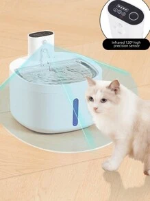 Fuente de agua inalámbrica y automática para gatos - 88oz/2.6L/0.69Gal, con sensor de movimiento para suministro de agua automático, 3 modos - modo sensor de movimiento, modo temporizador de 20 minutos, modo de agua continua de 1 hora, bomba de agua súper silenciosa - Dispensador de agua para mascotas con batería recargable - Multicolor - Ver 6