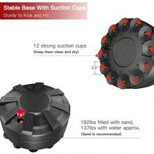 Adult Free Standing Boxing Punch Bag, Heavy Duty Punching Bag Stand With Suction Cup Base - 69 Inch - Red/Punch Bag With Gloves - View 6