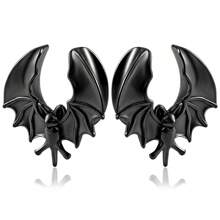 2PCS Halloween Bat Saddle Ear Tunnels Plugs Piercing Gauges For Women Men 316 Stainless Steel Saddle Gauges Earrings Gift - Bat - View 15