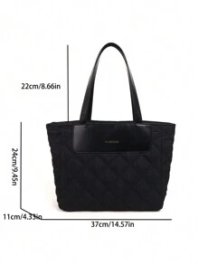 大容量时尚菱形单肩包，秋冬百搭