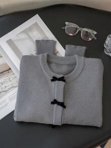 少女系列可爱早春新年蝴蝶结装饰外套灯笼袖长袖上衣秋冬早春搭配短裙小鞋子约会游乐园参观返校节