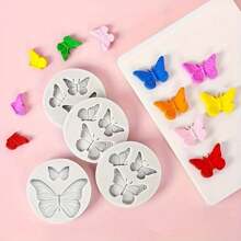 Molde de silicona con diseño de mariposa S para herramientas de decoración, fabricación de llaveros de resina epoxi, manualidades