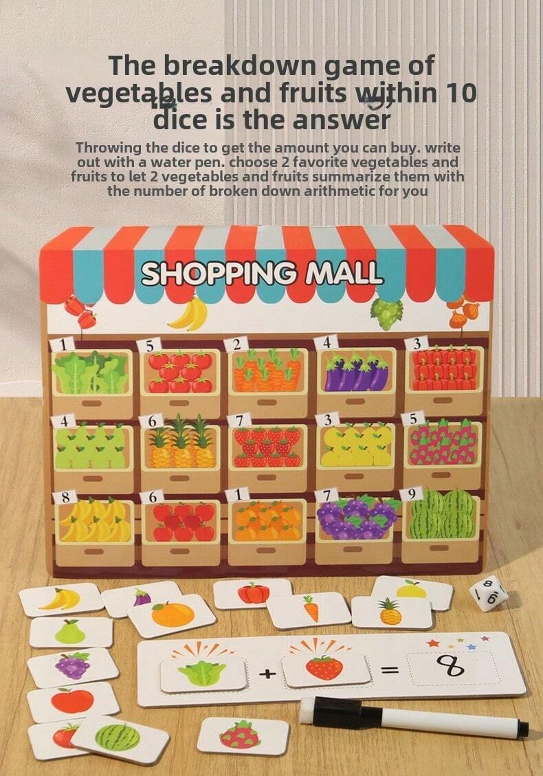 2 in 1 math operation decomposition set with montessori math