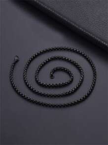 1pc 2mm Minimalist Stainless Steel Necklace, Unisex DIY Accessory Suitable For Any Occasion