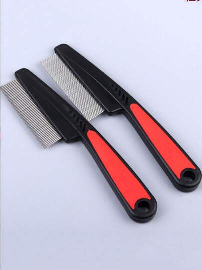 2 件装成人专用细密梳齿发梳，有助于去除虱子和头皮屑