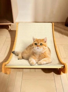 1件木制猫抓板多功能猫睡床可拆卸耐磨猫抓板幼猫磨牙猫玩具