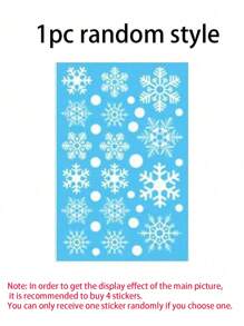 115Pcs/4sheets/1sheet White Snowflakes Window Decorations Clings Decal Stickers Ornaments,White Christmas Theme Window Stickers, Winter Snow Flakes Clings Party Decal For Christmas Frozen Theme Party New Year Supplies,Glass Windows,Holiday Office Decoration,Winter Frozen New Year Party Supplies Wonderland Decorations,Christmas Decorations Home,Christmas>Decoration(1 Sheet Shipped Randomly) - Multicolor - View 7