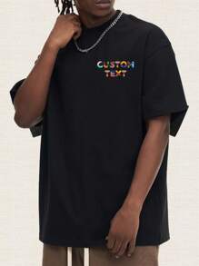 Anpassad Klassisk Serie High Street Mode Retro Enkel Sexig Tryckt Lös Personlig Herrtopp