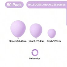 50/96 Packs Maka Purple Balloon, Different Sizes 18/12/10/5 Inches Maka Purple Balloon Wreath Arch Kit, Suitable For Weddings, Bridal Showers, Birthdays, Graduations, Anniversaries, And Single Decoration