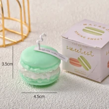1 件手工制作的浪漫马卡龙蛋糕香薰蜡烛，家居装饰，节日气氛装饰，摄影道具，独特的创意礼物，适合节日、婚礼、母亲节、圣诞节、秋冬季