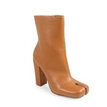 Womens Block Heel Ankle Bootie - Camel - View 1