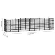 Spacious Outdoor Dog Kennel Steel Structure 16.59 Meters Pet Enclosure Heavy Duty Design For Large Breeds - Black - View 6