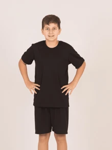 Lavin Basic Dry Fit Kids And Youth Football Shorts 6-8-10-12-14 And 16 38-A - màu đen - Xem 5