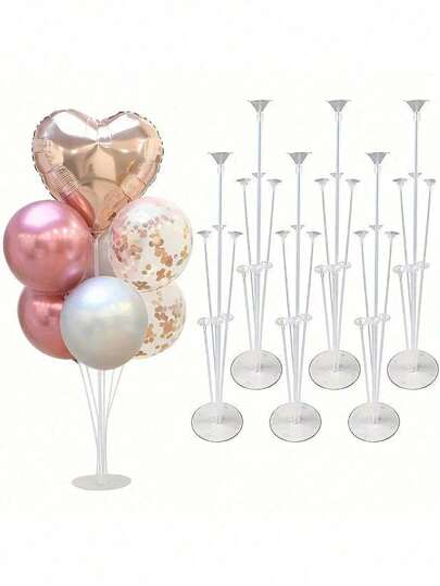 2/4/6 Sets Reusable Clear Balloon Holders - Ideal For Celebrations And Events (Balloons Not Included)