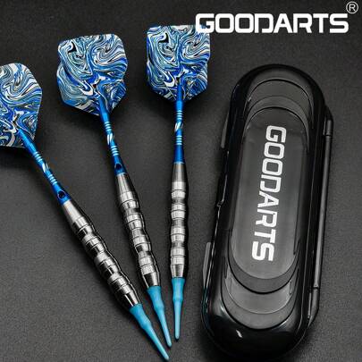 GOODARTS 20 克软头飞镖套装 - 优雅商务礼品 - 带塑料盒 - 3 个塑料替换杆 - 3 个弹簧环