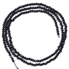 1 hebra de 2 mm de cuentas de piedra natural facetadas, diámetro pequeño apto para hacer joyas DIY, pulseras, collares, accesorios de artesanía, aproximadamente 145 cuentas por hebra - Multicolor - Ver 16