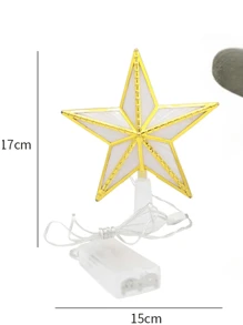 Estrella para Arbol de Navidad Luz Led Amarilla Diseño 3D - Multicolor - Ver 3