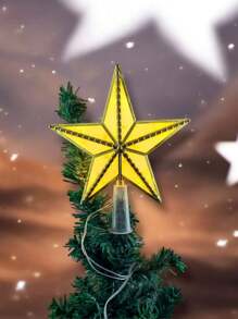 Estrella para Arbol de Navidad Luz Led Amarilla Diseño 3D - Multicolor - Ver 2