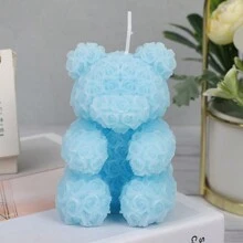 1pc Rose & Bear Shaped Artisanal Scented Candle, With Slight Color Variance Gifts Birthday Graduation - Multicolor - View 8