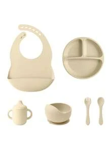 6 件个性化定制名字硅胶婴儿餐具防漏婴儿杯对比色盘子防水围兜便携式勺叉吸盘碗定制婴儿晚餐套装返校冬季礼物创意男孩女孩情人节,多功能,装饰,字母,时尚,现代,多彩,卡哇伊,可爱,可爱,休闲,定制,个性化,独特,定制,儿子,女儿