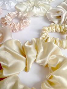 12 件/套女士缎面发圈、马尾辫固定器、防损伤发圈 - 彩色 - 查看 3