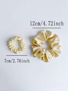 12 件/套女士缎面发圈、马尾辫固定器、防损伤发圈 - 彩色 - 查看 2