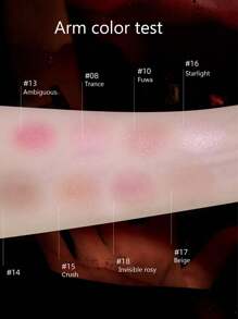 GIRLCULT Rubor de estado de ánimo (01 Alegre), textura sedosa y ligera sin polvo, fácil de mezclar, moldeable, crea un color atmosférico, acabado mate o perlado, color de larga duración, realza los contornos faciales, empaque de regalo - 01 borracho - Ver 4